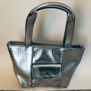 Liz Claiborne Silver Vegan Non-Leather Handbag Purse N w/o Tag